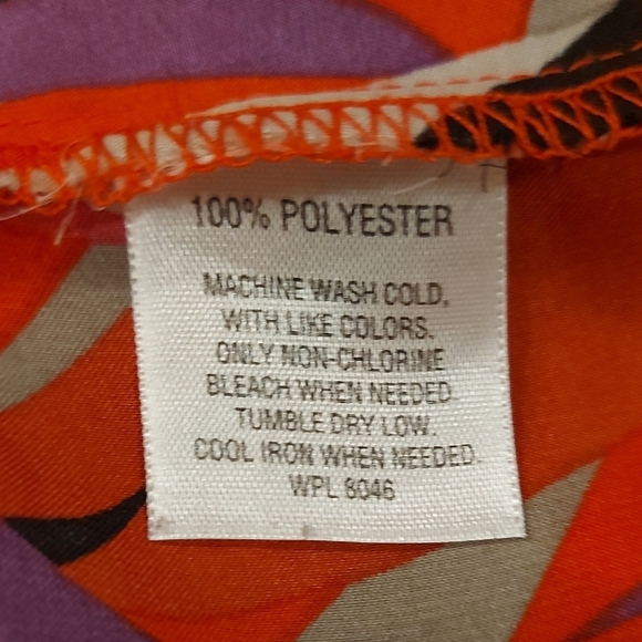 JM Collection Vibrant Swirl Off-Shoulder Blouse - Picture 4 of 5